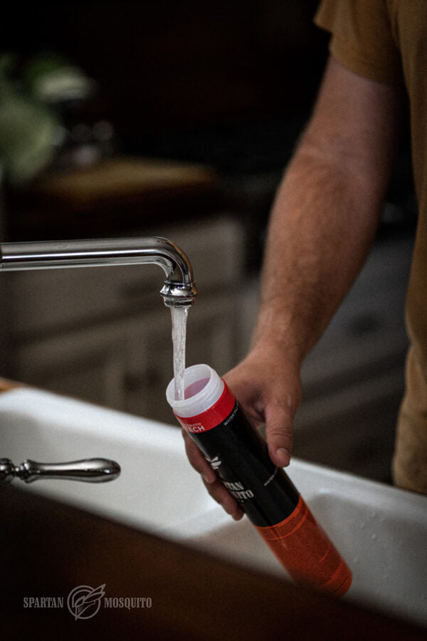 Fill the tube with warm water