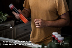 Just add warm water and shake thoroughly